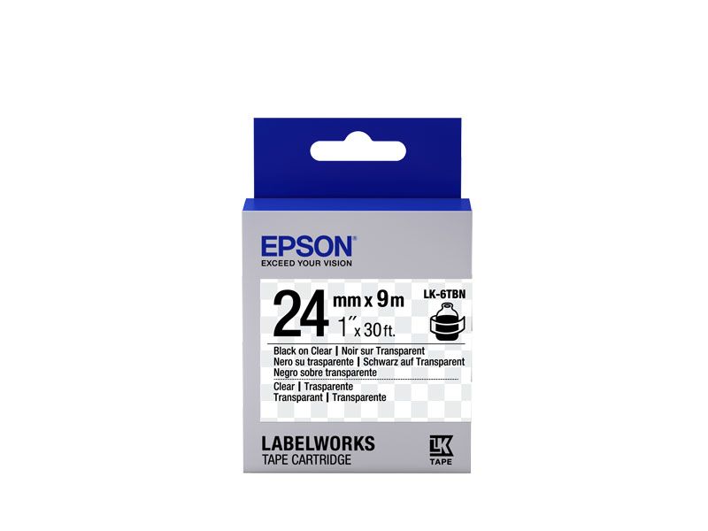 КАРТРИДЖ Label EPSON LK6TBN Clear Blk/Clear 24/9(C53S656007)