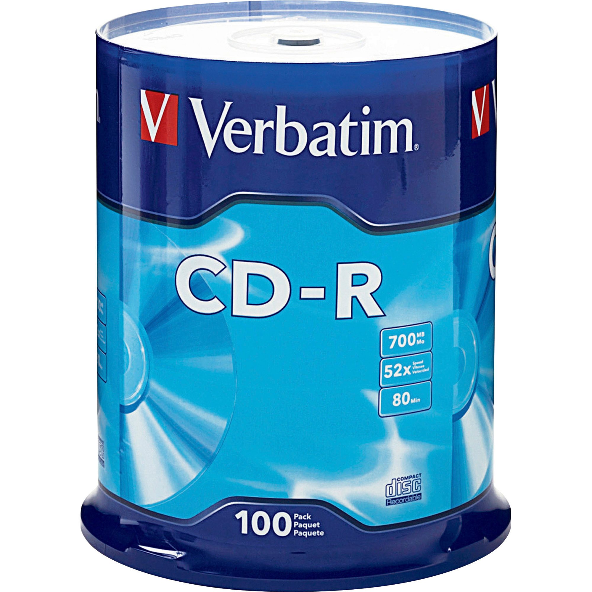 CD R Verbatim 700MB 52x NON AZO sp 100pk
