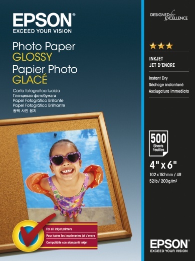 БУМАГА EPSON Глянцевая Photo Paper Glossy(C13S042549) 10x15 . 500л .200 г/м2